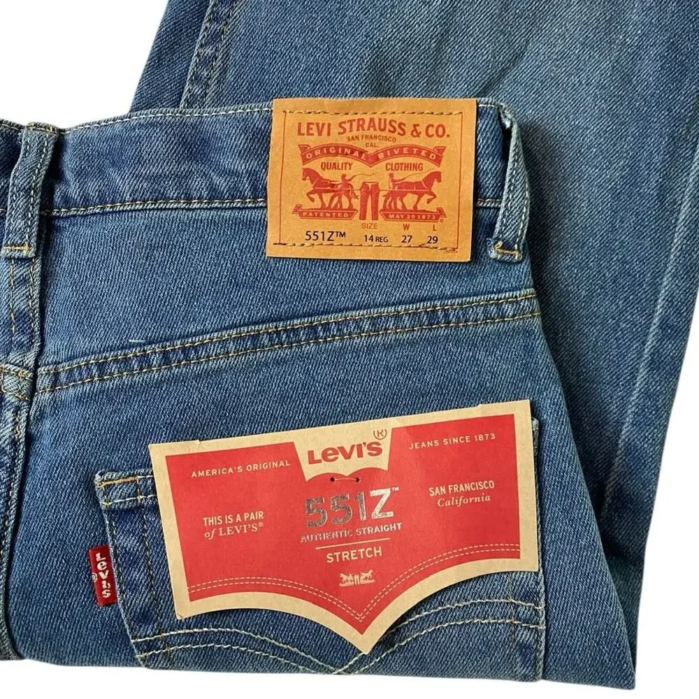 Levi's 551Z Authentic Straight Jeans, Stretch | Big Boys 14R 27